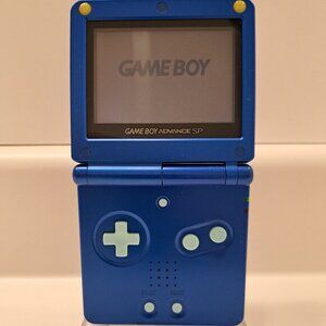 Rare Nintendo Blue Gameboy Advance SP 100% GENUINE Rockman (Japanese Megaman)